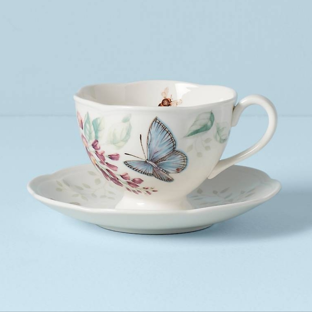 Lenox Butterfly Meadow Blue Cup & Saucer